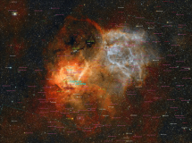 Sh2-132 Löwenkopfnebel (HOO-Spektrum)