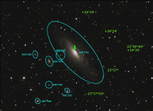 NGC7331 mit Supernova SN2025rbs (11.6mag, annotiert)